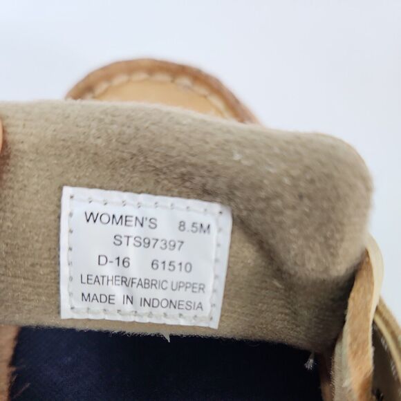 Sperry Womens Topsider Leather Deck Shoes Metallic Gold Anchor Sz 8.5M 97397 - Picture 9 of 16